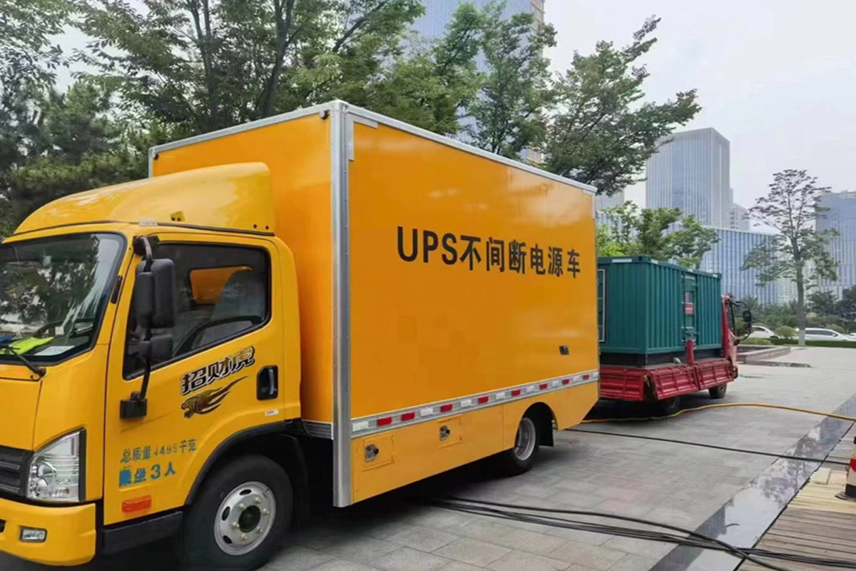 湘乡发电机租赁施工现场