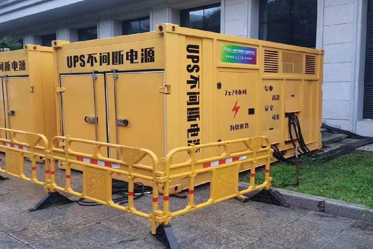 湘乡发电机租赁施工现场