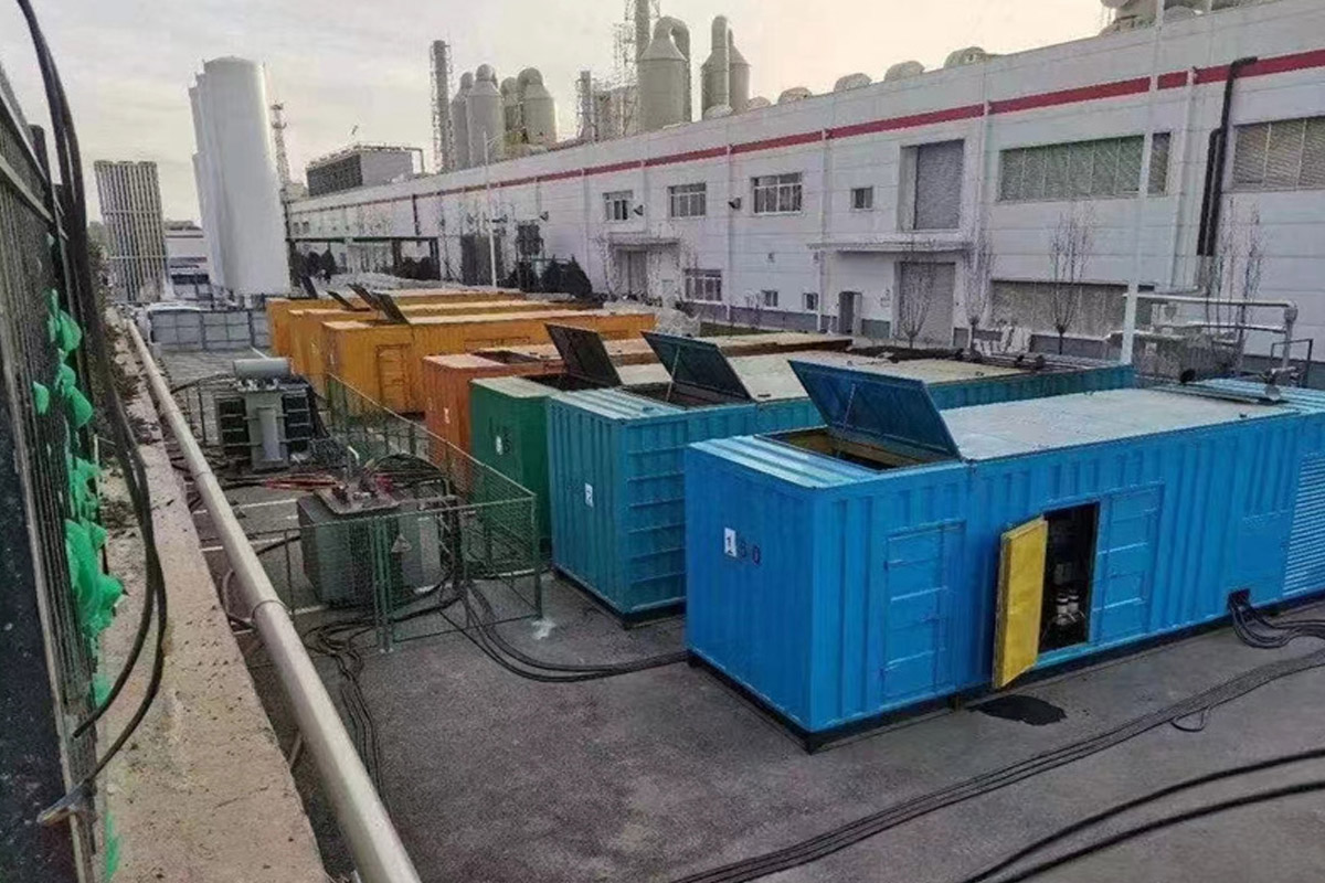 湘乡发电机租赁施工现场
